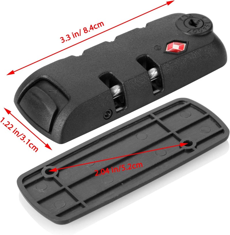 Ech.Apr 2-Pack TSA Locks for Luggage, Luggage Locks TSA Approved, Small Travel Combination Lock for Luggage Bag Backpack Baggage Suitcase, Black EA345W - Image 3